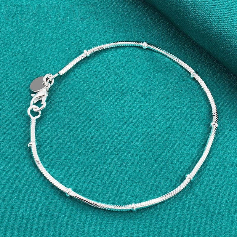 Pulseira Bracelete Feminino Prata Premium Elegante - Vista Principal - Lojas LA