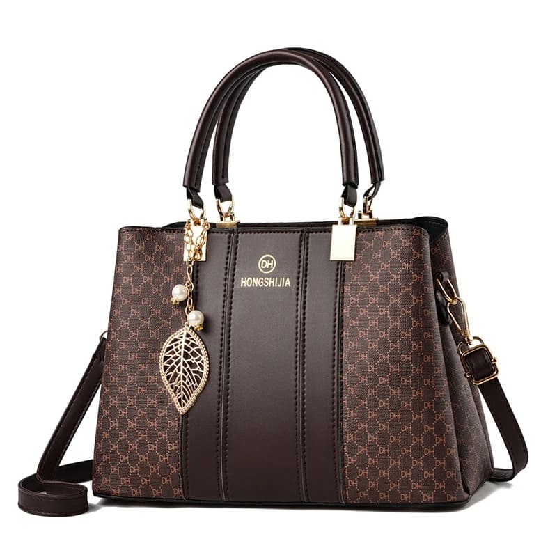 Bolsa de Couro Feminina Grande Capacidade - Detalhe Fechamento - Lojas LA