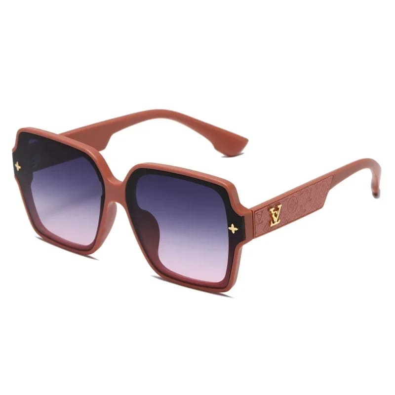 Óculos de Sol Feminino Quadrado Moda Vintage - Versão Marrom - Lojas LA