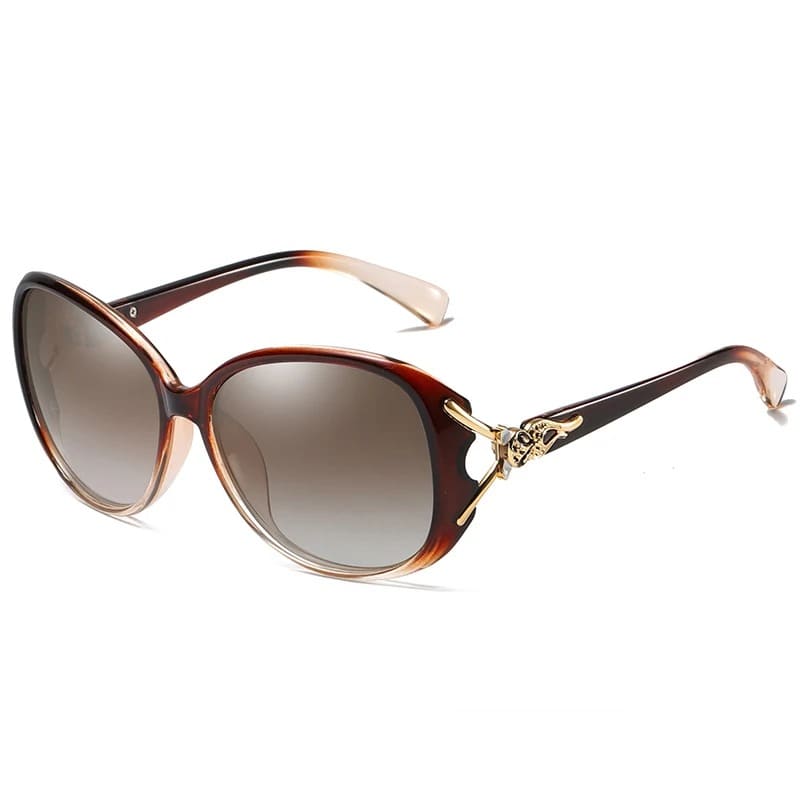 Óculos de Sol Feminino Polarizado Borboleta - Versão Marrom - Lojas LA