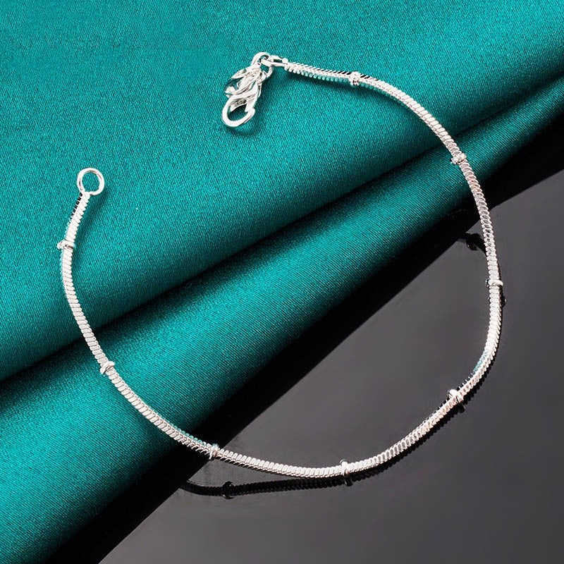 Pulseira Feminina Prata 925 Esterlina Premium Corrente 20cm - Vista Principal - Lojas LA