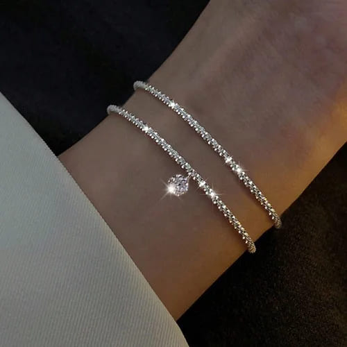 Pulseira Prata Esterlina com Pérolas Feminina Modelo 10 - Lojas LA