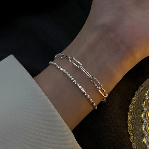 Pulseira Prata Esterlina com Pérolas Feminina Modelo 11 - Lojas LA