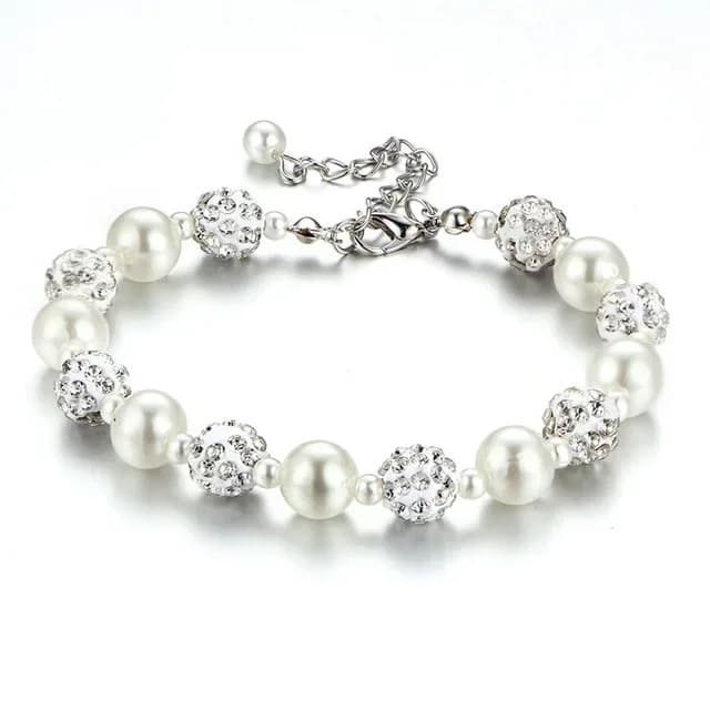 Pulseira de Pérola Branca Premium Feminina Sofisticada - Vista Principal - Lojas LA