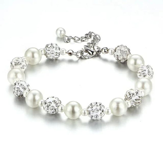Pulseira de Pérola Branca Premium Feminina Sofisticada - Vista Principal - Lojas LA