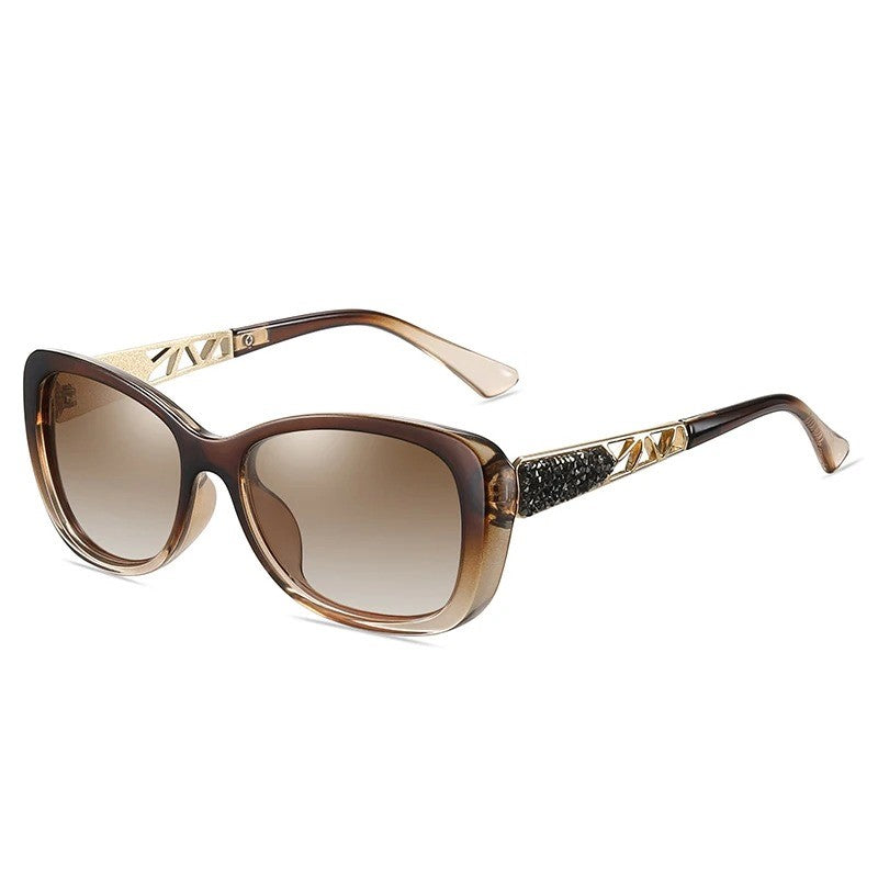 Óculos de Sol Feminino Oval Premium UV400 - Vista Lateral - Lojas LA
