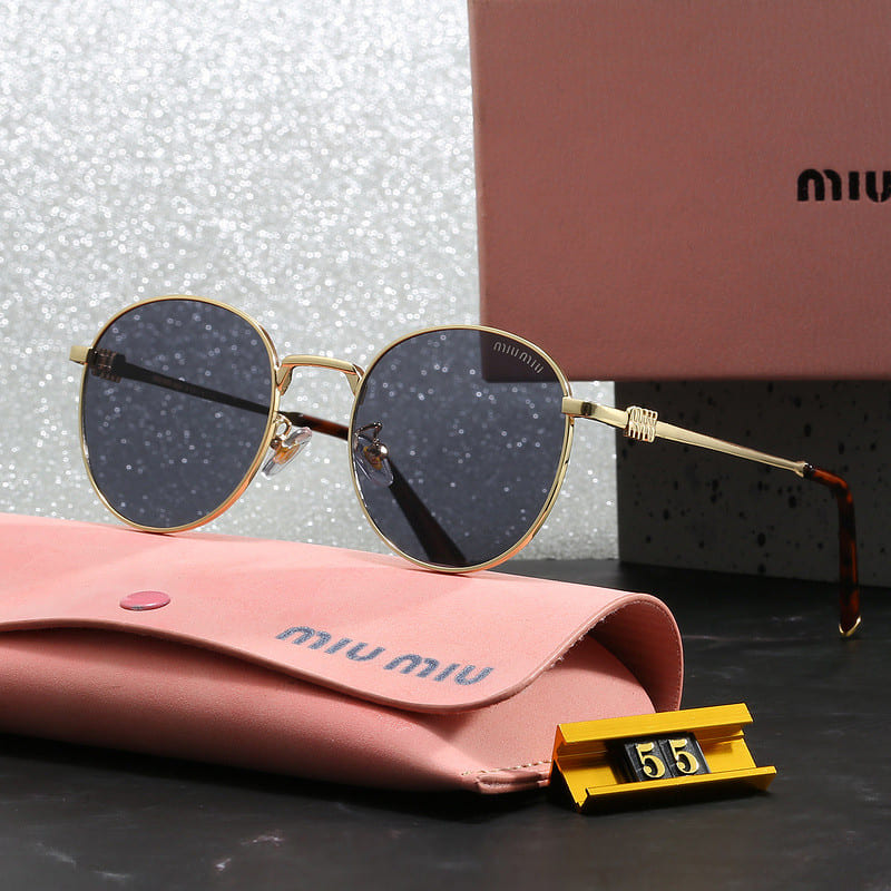 Óculos de Sol Feminino de Metal Miu Moda Atual - Vista Lateral - Lojas LA