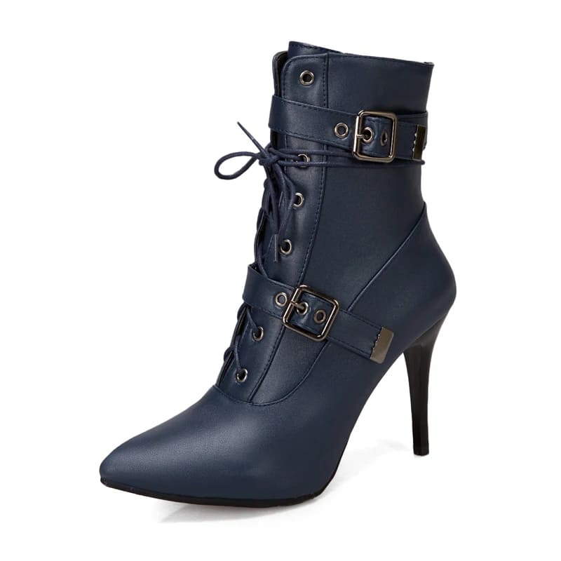 Bota para Mulheres Salto Alto Fino de Couro - Vista Principal - Lojas LA