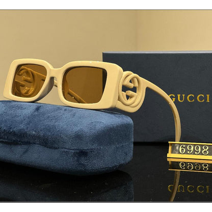 Óculos de Sol Feminino Retangular Vintage Premium - Vista Lateral - Lojas LA