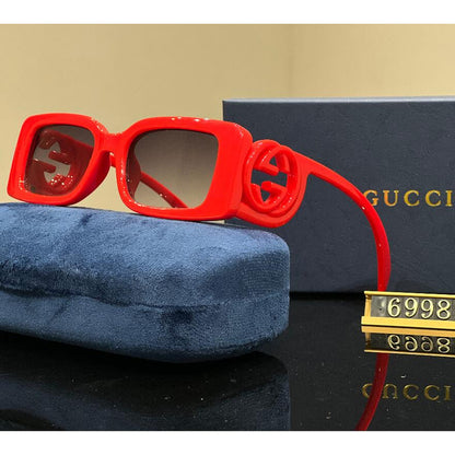 Óculos de Sol Feminino Retangular Vintage Premium - Versão Preta - Lojas LA