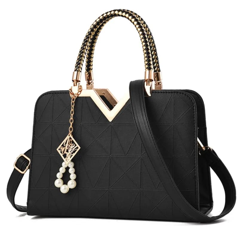 Bolsa de Luxo de Couro Premium para Mulheres - Detalhe Fechamento - Lojas LA
