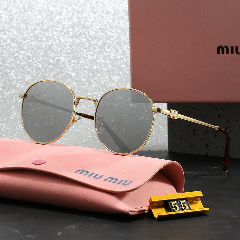 Óculos de Sol Feminino de Metal Miu Miu - Vista Completa - Lojas LA