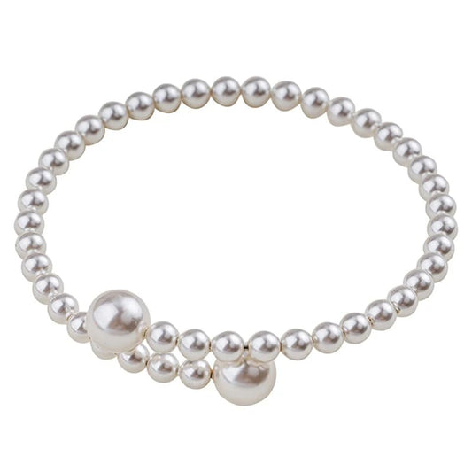 Pulseira de Pérola Esticável Feminina Branca - Vista Principal - Lojas LA