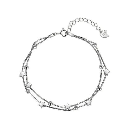 Pulseira Prata Esterlina com Pérolas Feminina Modelo 06 - Lojas LA