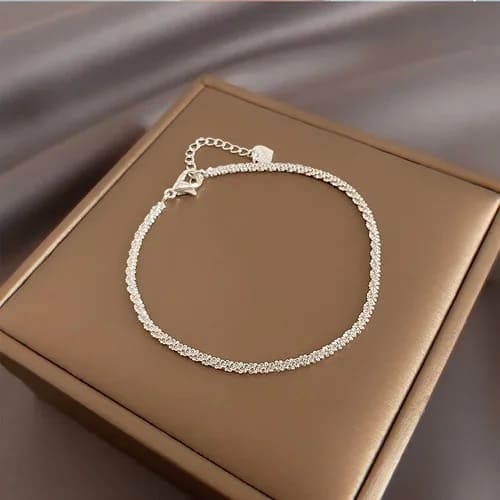 Pulseira Prata Esterlina com Pérolas Feminina Modelo 08 - Lojas LA