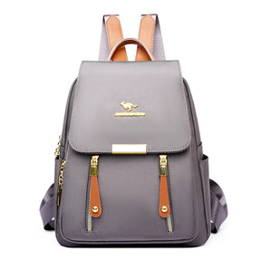 Bolsa Mochila de Couro Feminina Premium - Versão Cinza - Lojas LA