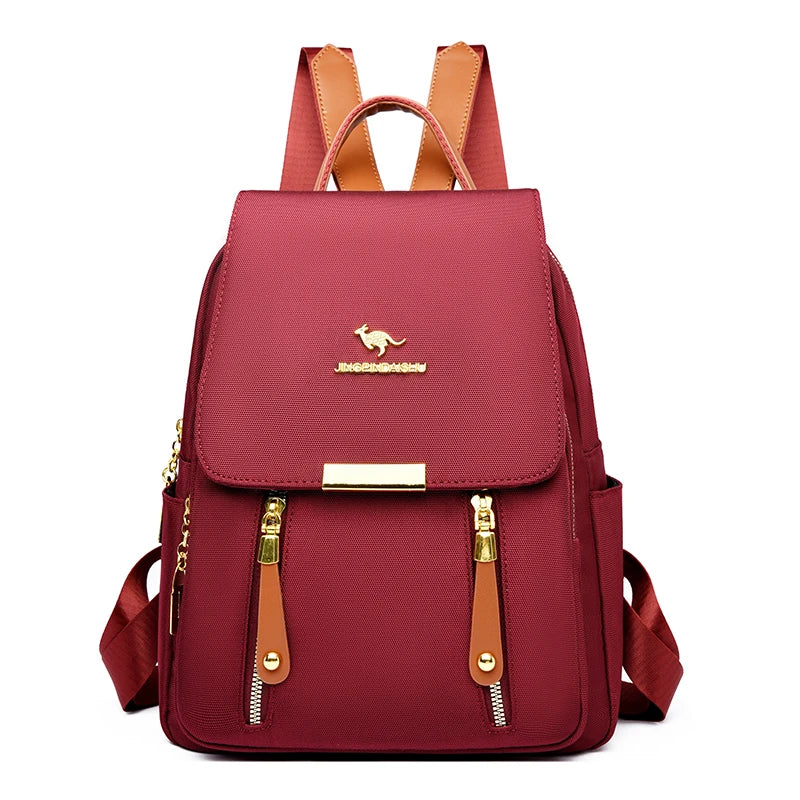 Bolsa Mochila de Couro Feminina Premium - Versão Vermelha - Lojas LA