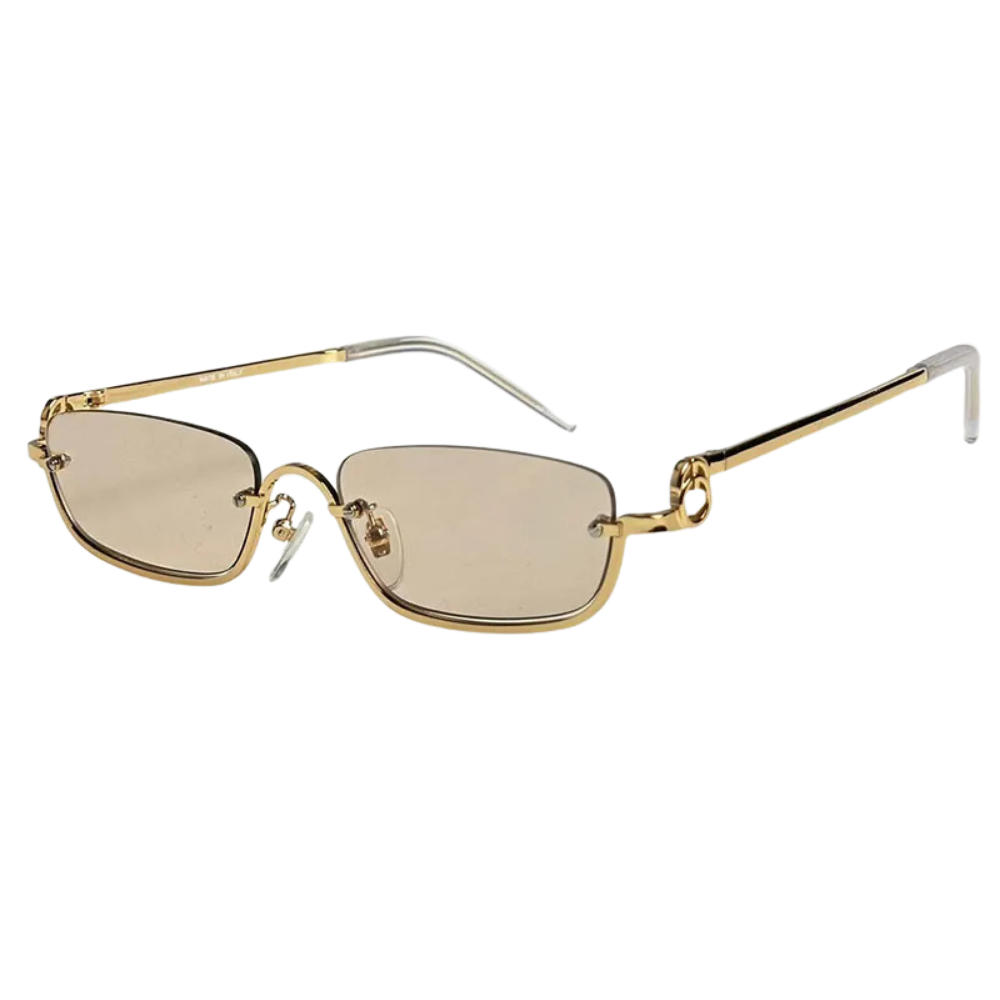 Óculos de Sol Gucci Eyewear Retangular Metálico - Versão Prata - Lojas LA