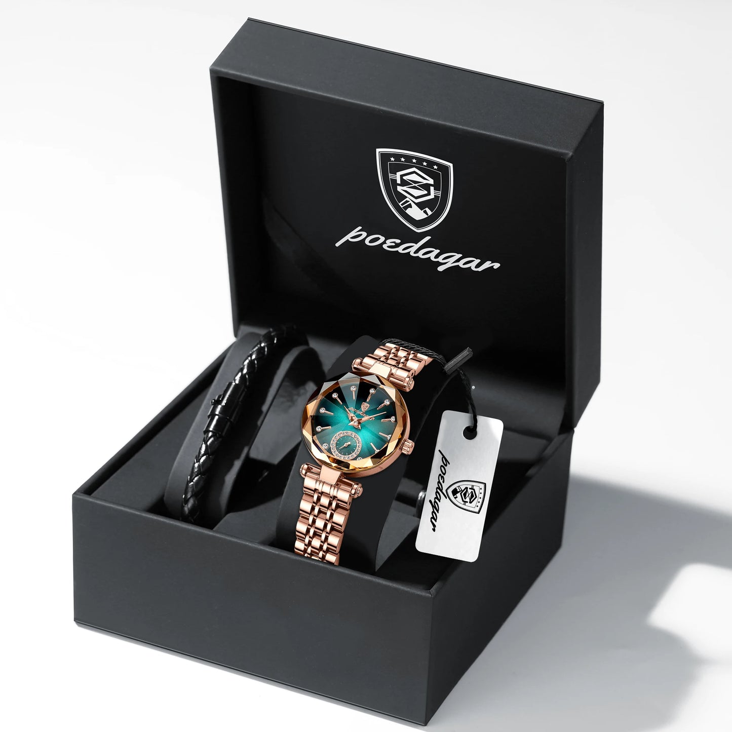 Relógio de Pulso Feminino Elegante Alta Qualidade - Versão Dourado e Azul - Lojas LA