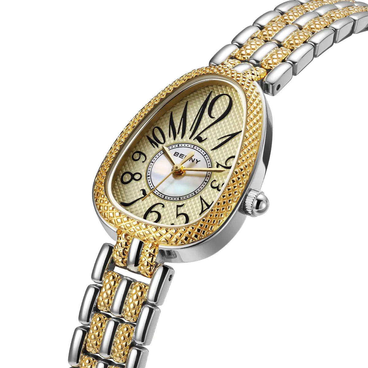 Relógio feminino elegante com acabamento premium e pulseira em aço inox