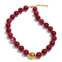 Colar Vermelho Escuro