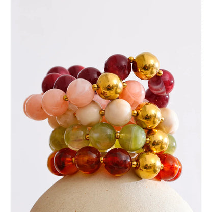 Conjunto Colar e Bracelete com Resina - Versão Verde - Lojas LA