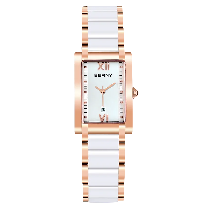 Relógio Feminino BERNY Retangular Cristal Safira - Vista Principal - Lojas LA