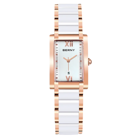 Relógio Feminino BERNY Retangular Cristal Safira - Vista Principal - Lojas LA