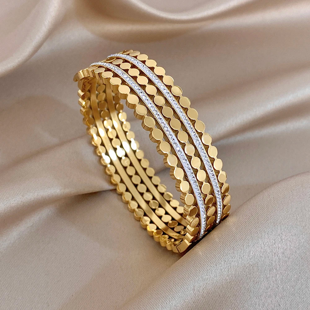 Pulseira Bracelete Geométrica Feminina — Stacking Fashion | Lojas LA
