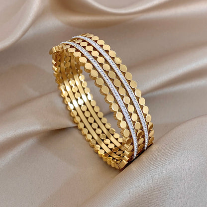Pulseira Bracelete Geométrica Feminina — Stacking Fashion | Lojas LA
