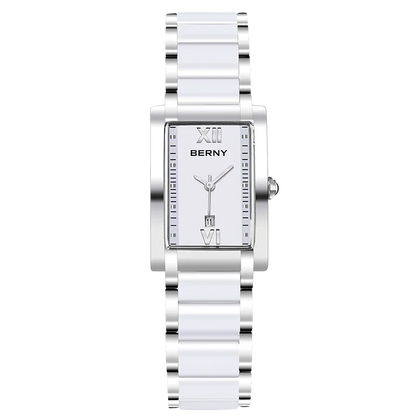 Relógio Feminino BERNY Retangular Cristal Safira - Detalhe Mostrador - Lojas LA