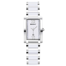 Relógio Feminino BERNY Retangular Cristal Safira - Detalhe Mostrador - Lojas LA