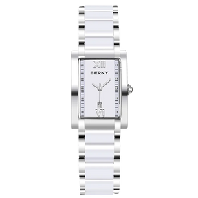 Relógio Feminino BERNY Retangular Cristal Safira - Detalhe Mostrador - Lojas LA