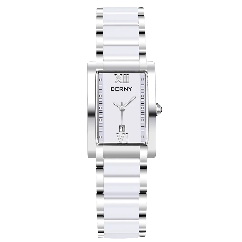 Relógio Feminino BERNY Retangular Cristal Safira - Detalhe Mostrador - Lojas LA