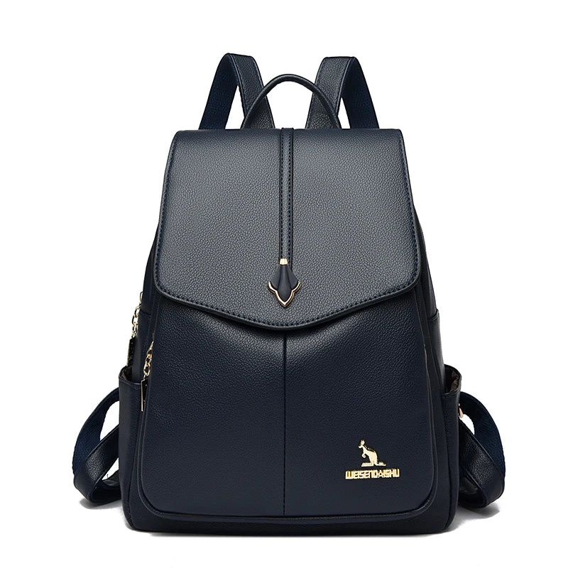 Mochila bolsa feminina couro macio design clean elegante
