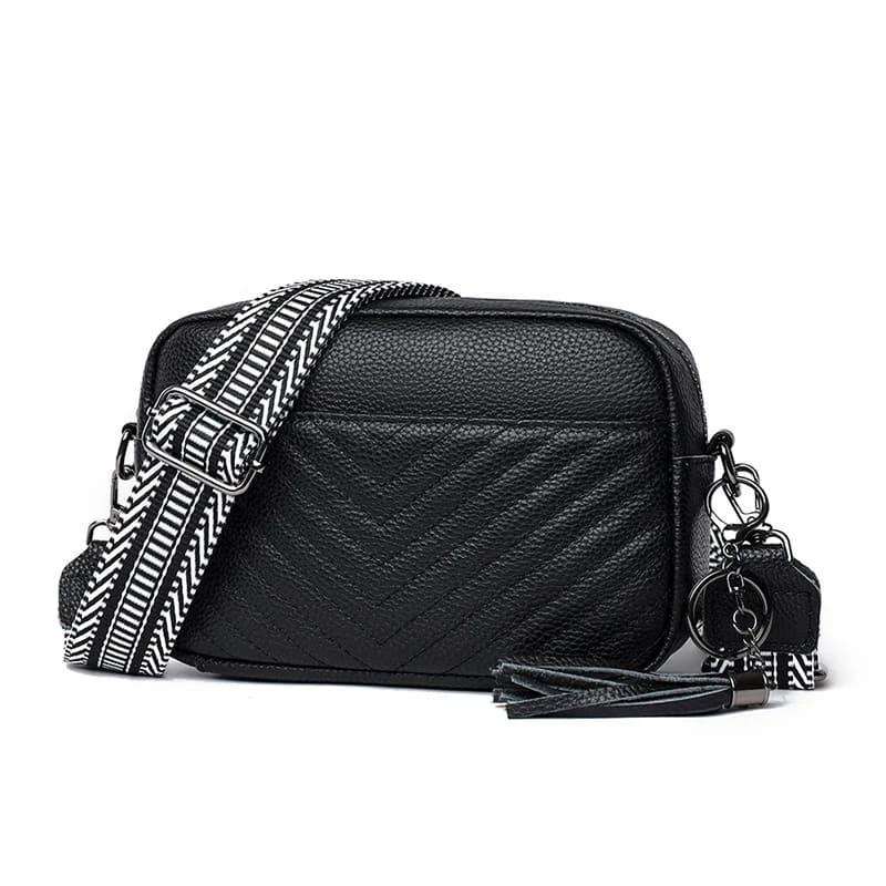 Bolsa de Ombro de Couro Genuíno Premium para Mulheres - Detalhe Interior - Lojas LA