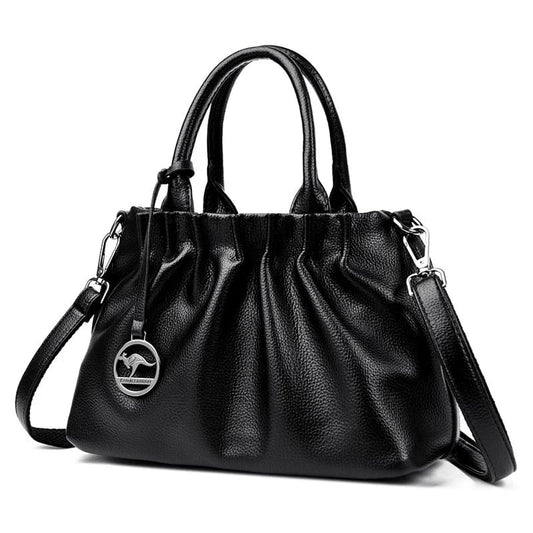 Bolsa de Couro Genuíno para Mulheres Grande Capacidade - Vista Principal - Lojas LA