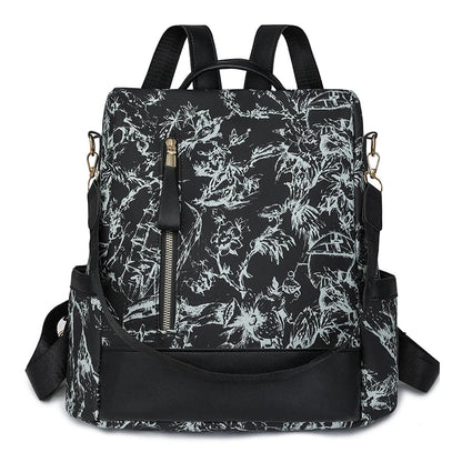 Mochila feminina couro grande capacidade — vista lateral design moderno
