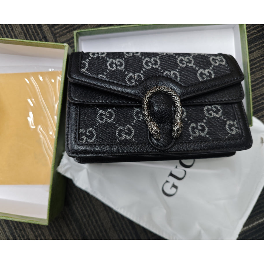 bolsa de couro gucci pequena preta