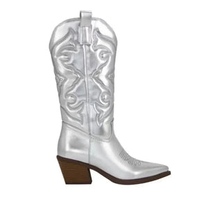 Bota Western Feminina Texana de Cowboy - Versão Prata - Lojas LA