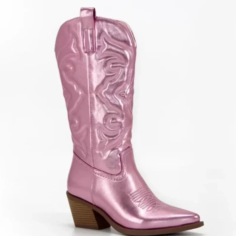 Bota Western Feminina Texana de Cowboy - Versão Rosa - Lojas LA