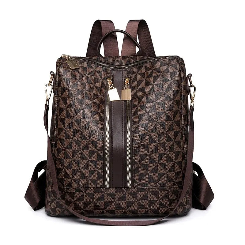 Interior mochila feminina elegante grande capacidade — divisórias organizadas