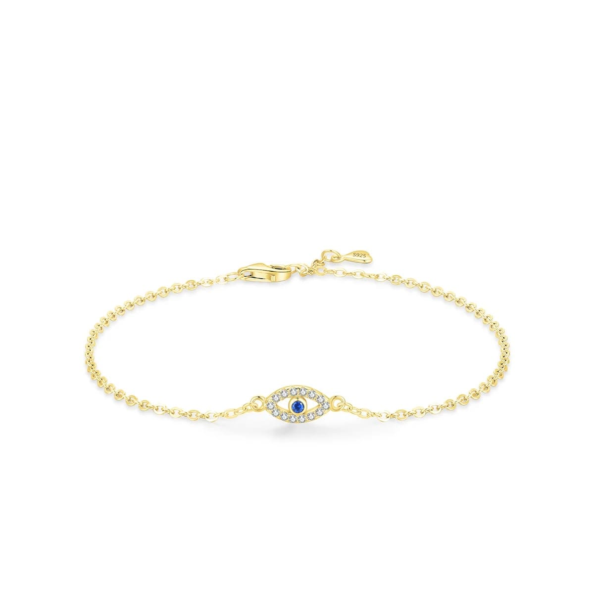 Pulseira Prata 925 Esterlina Fashion Fecho Deslizante Ajustável - Versão Dourada - Lojas LA