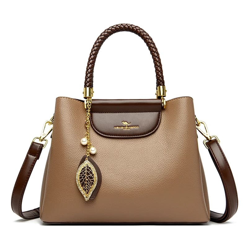 Bolsa de Couro Para Mulheres Grande Capacidade - Detalhe Alça - Lojas LA