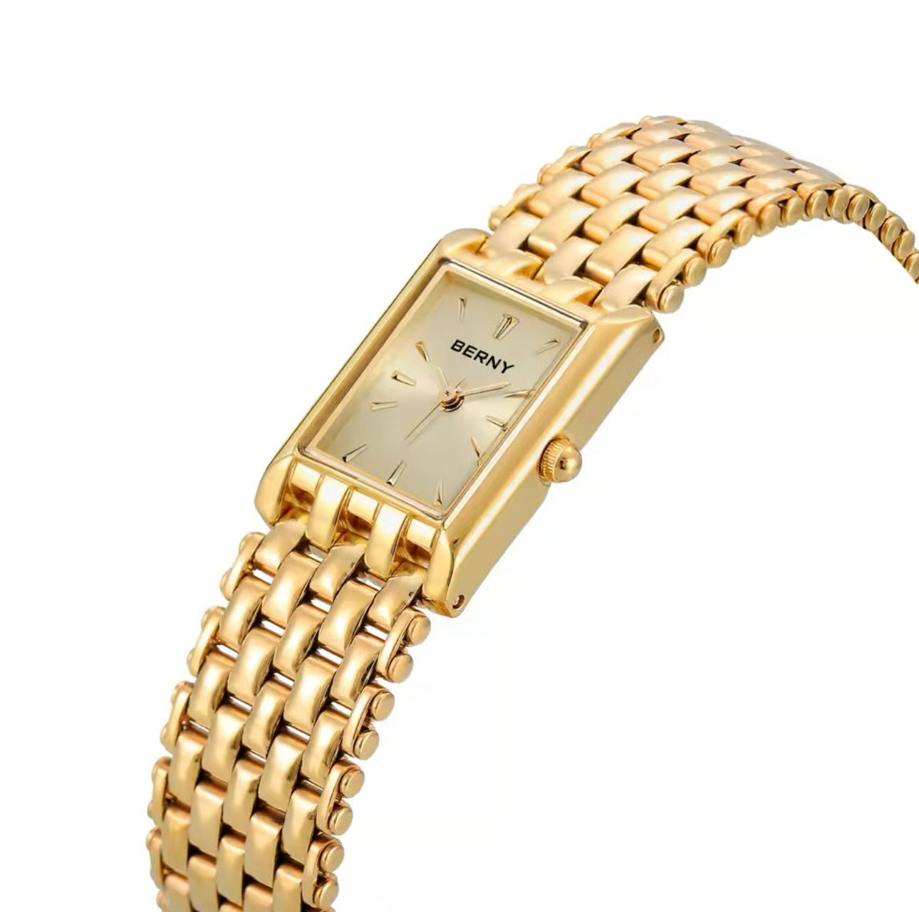 Relógio Feminino Dourado BERNY 2166L - Vista Lateral - Lojas LA