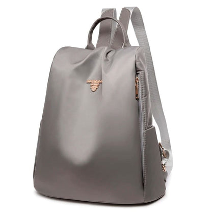 Mochila oxford impermeável feminina — detalhe tecido resistente