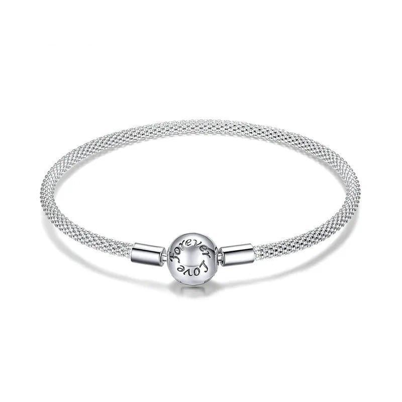 Pulseira Prata 925 Feminina Fashion Tamanhos 17 19 21cm - Vista Principal - Lojas LA