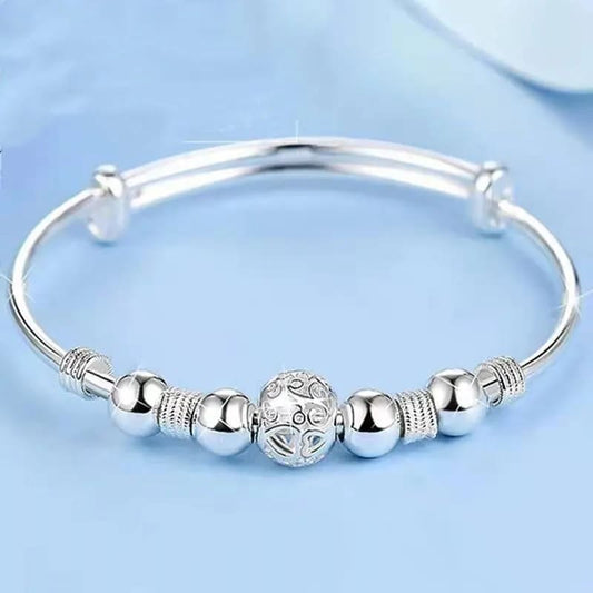 Pulseira Prata 925 Feminina Premium Bracelete Rígido - Vista Principal - Lojas LA