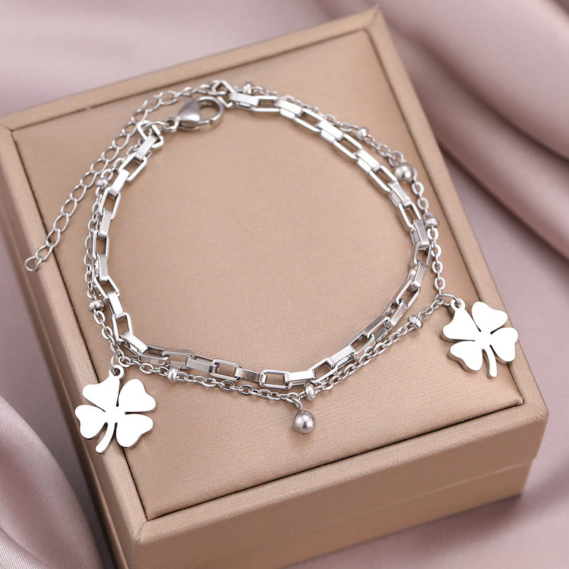 Pulseira Feminina de Aço Inoxidável Premium de Luxo