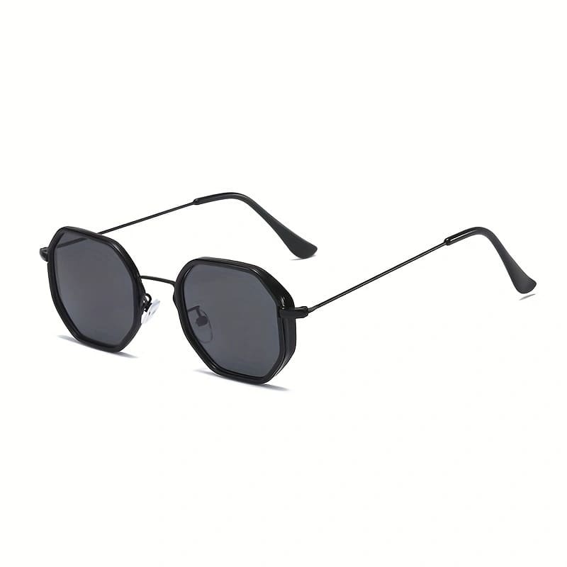 Óculos de Sol Feminino Poligonal Fashion UV400 - Detalhe Hastes - Lojas LA